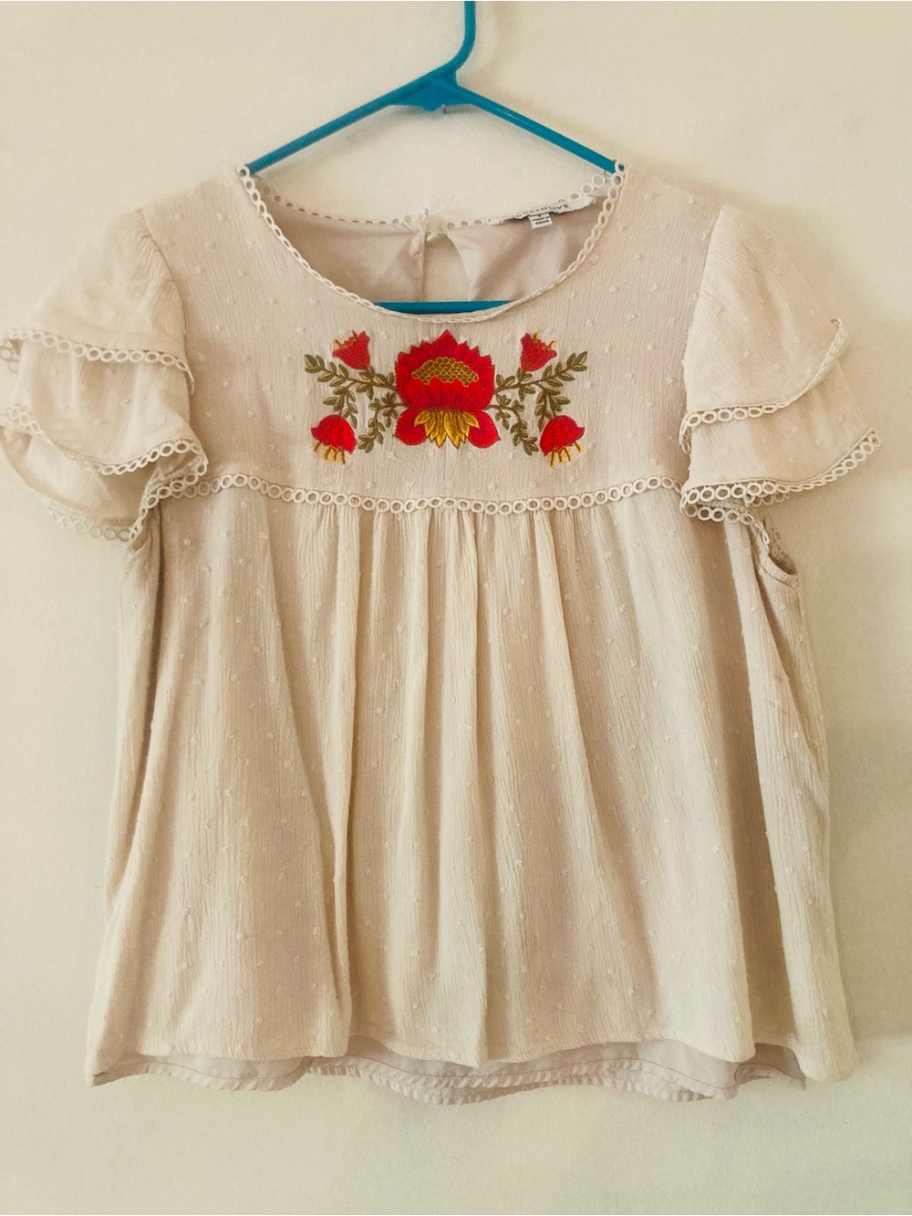 Rose & Olive embroidered top